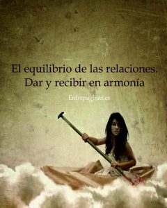 El equilibrio de las relaciones. Dar y recibir en armonía entrepaginas