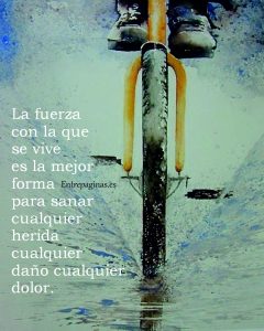 La fuerza con la que se vive es la mejor forma de sanar al corazón de cualquier daño, de cualquier herida, de cualquier dolor, y se llama ilusión